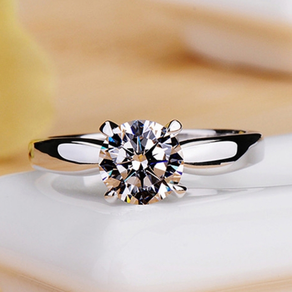 18k white gold diamond 2.25 carat ring - Picture 3 of 5